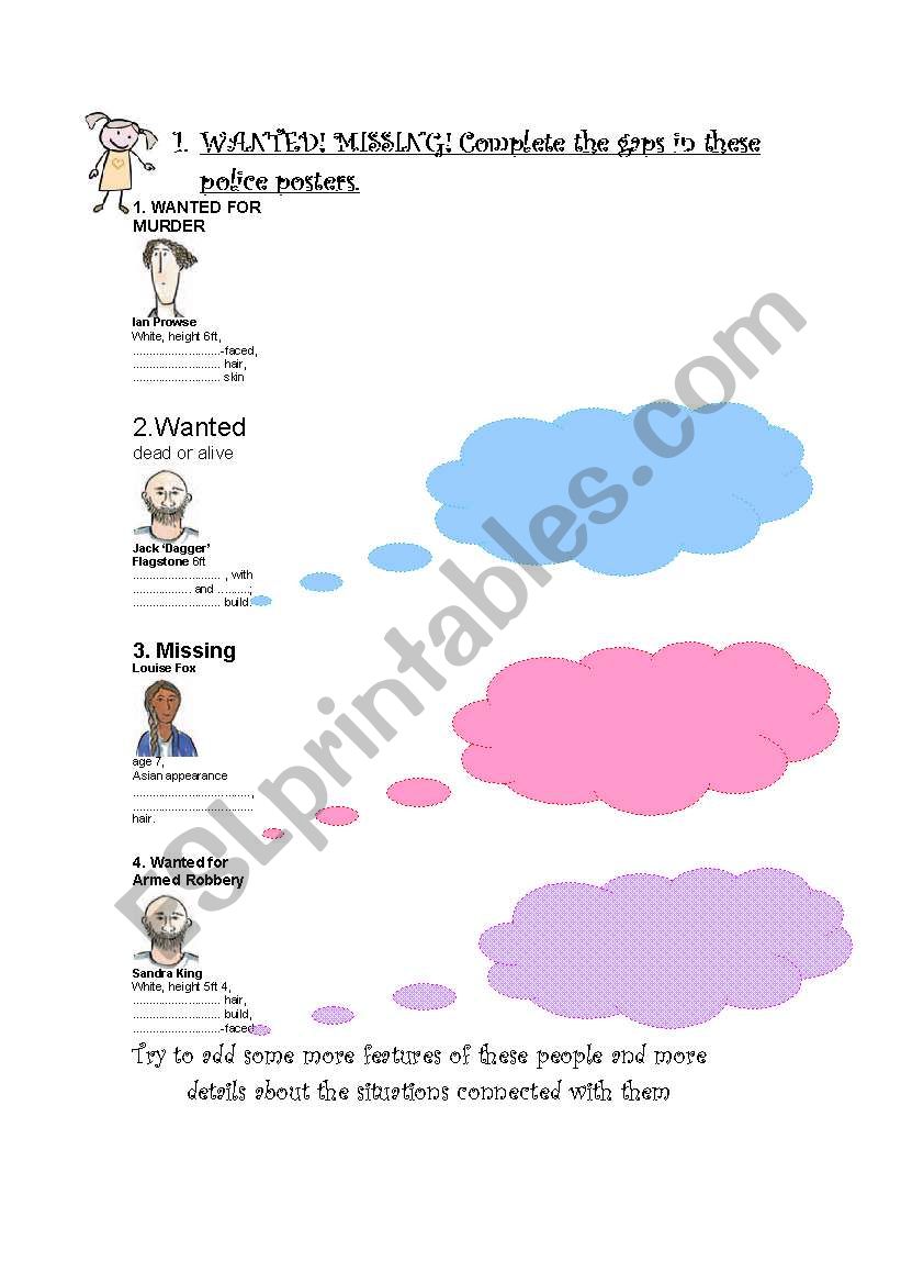 describing people worksheet