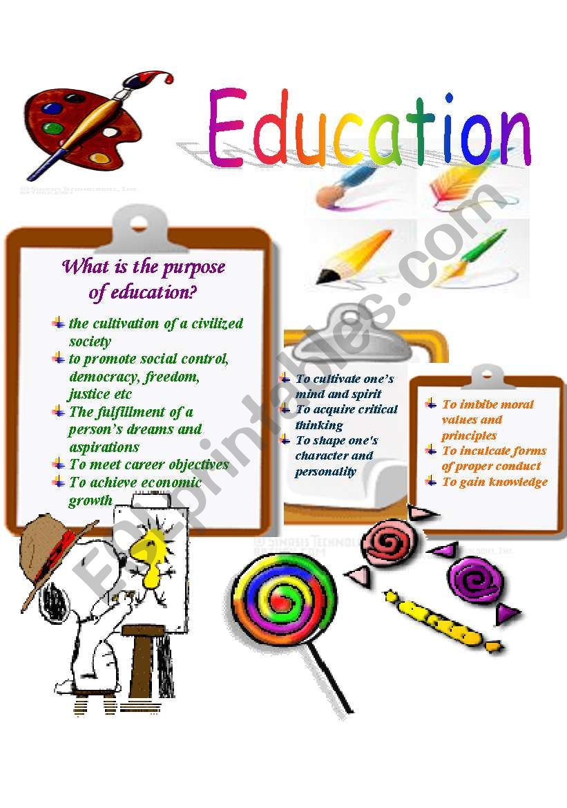 Essay writing:  Education worksheet