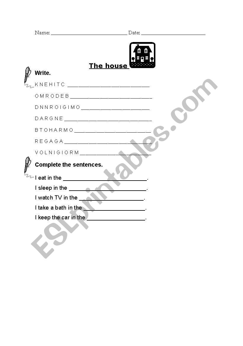 House worksheet