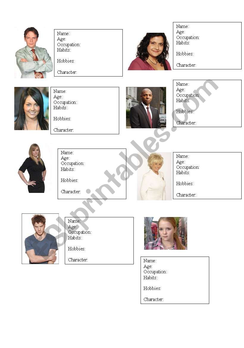 Soap Opera worksheet