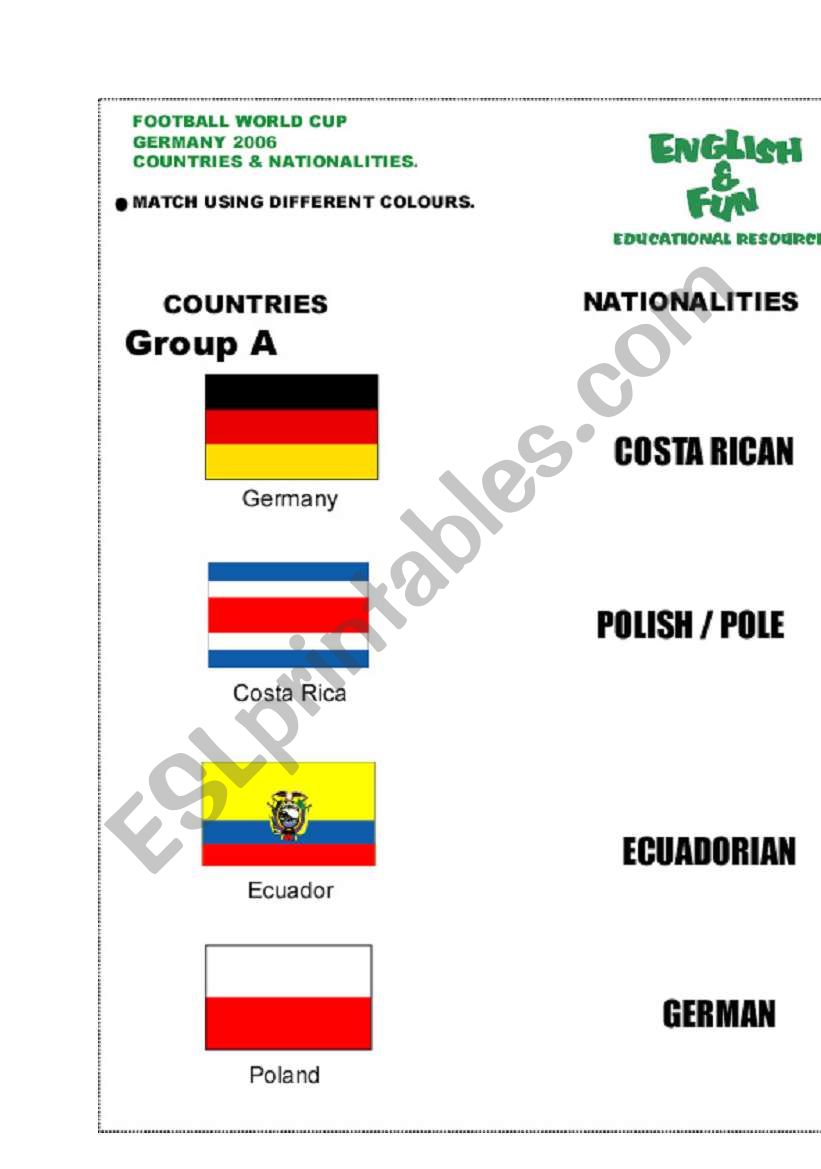 flags worksheet