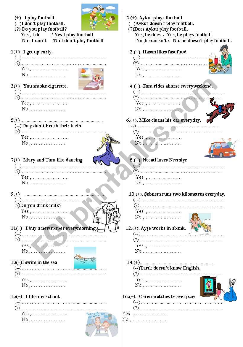 simple present tense worksheet