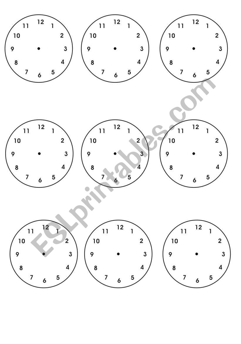 What time is it? worksheet