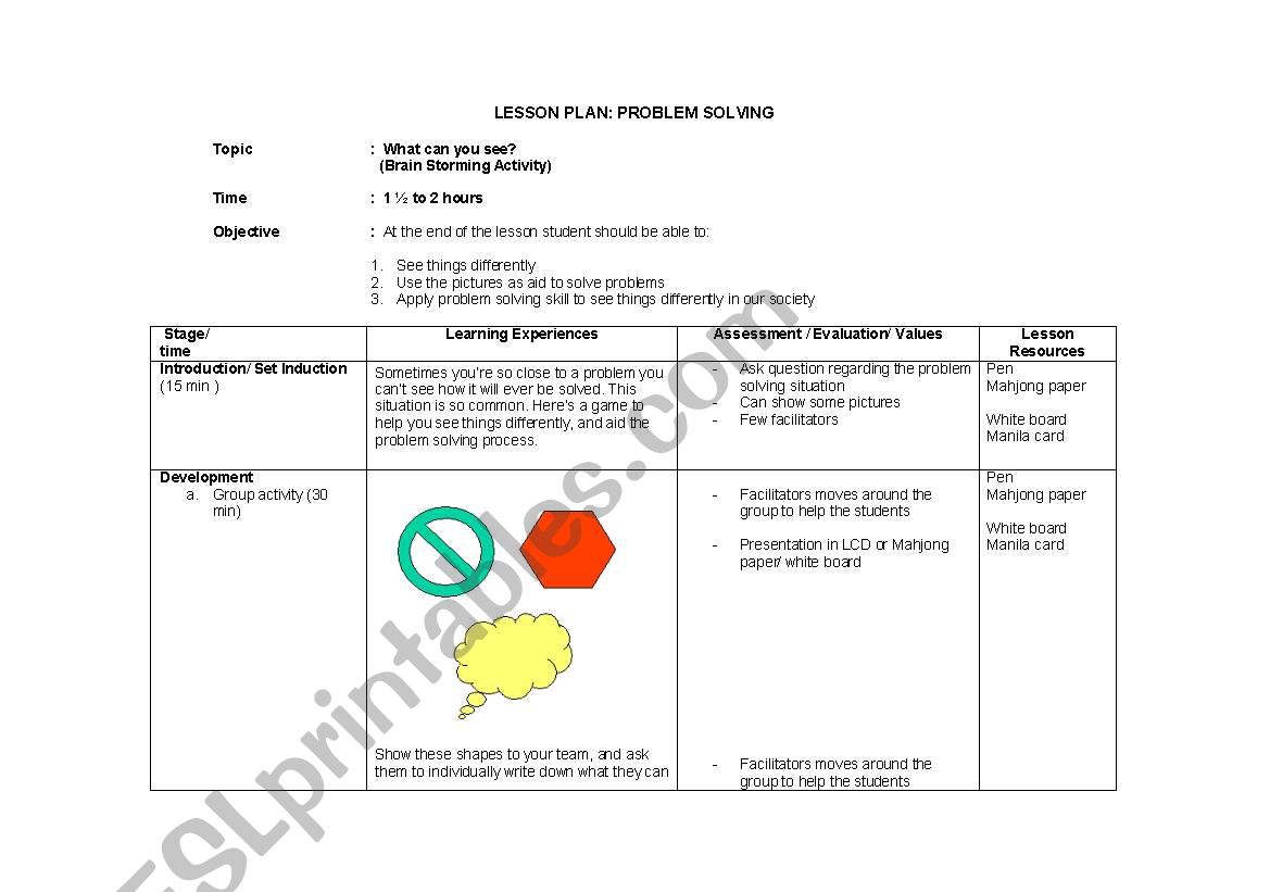 What can you see? worksheet