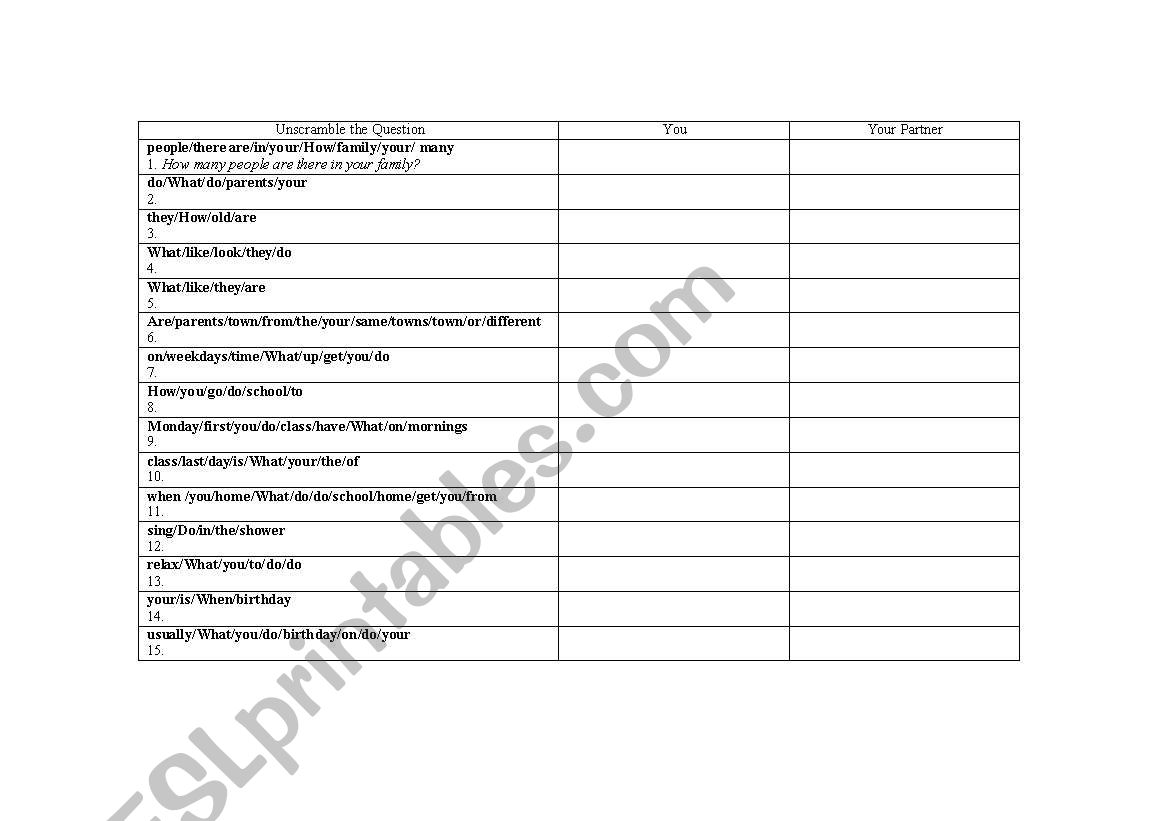 siple present tense worksheet