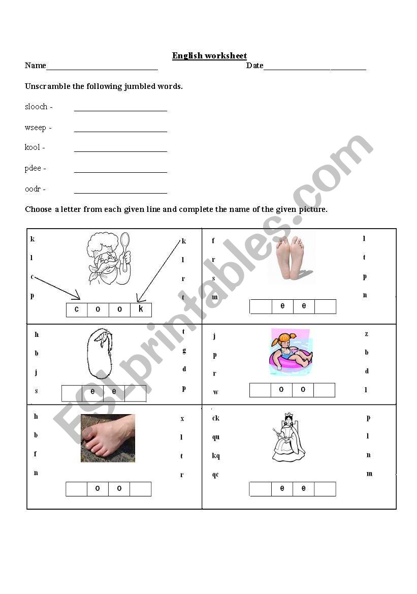 vocabulory building worksheet