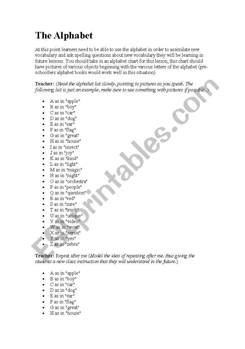 english worksheets alphabet