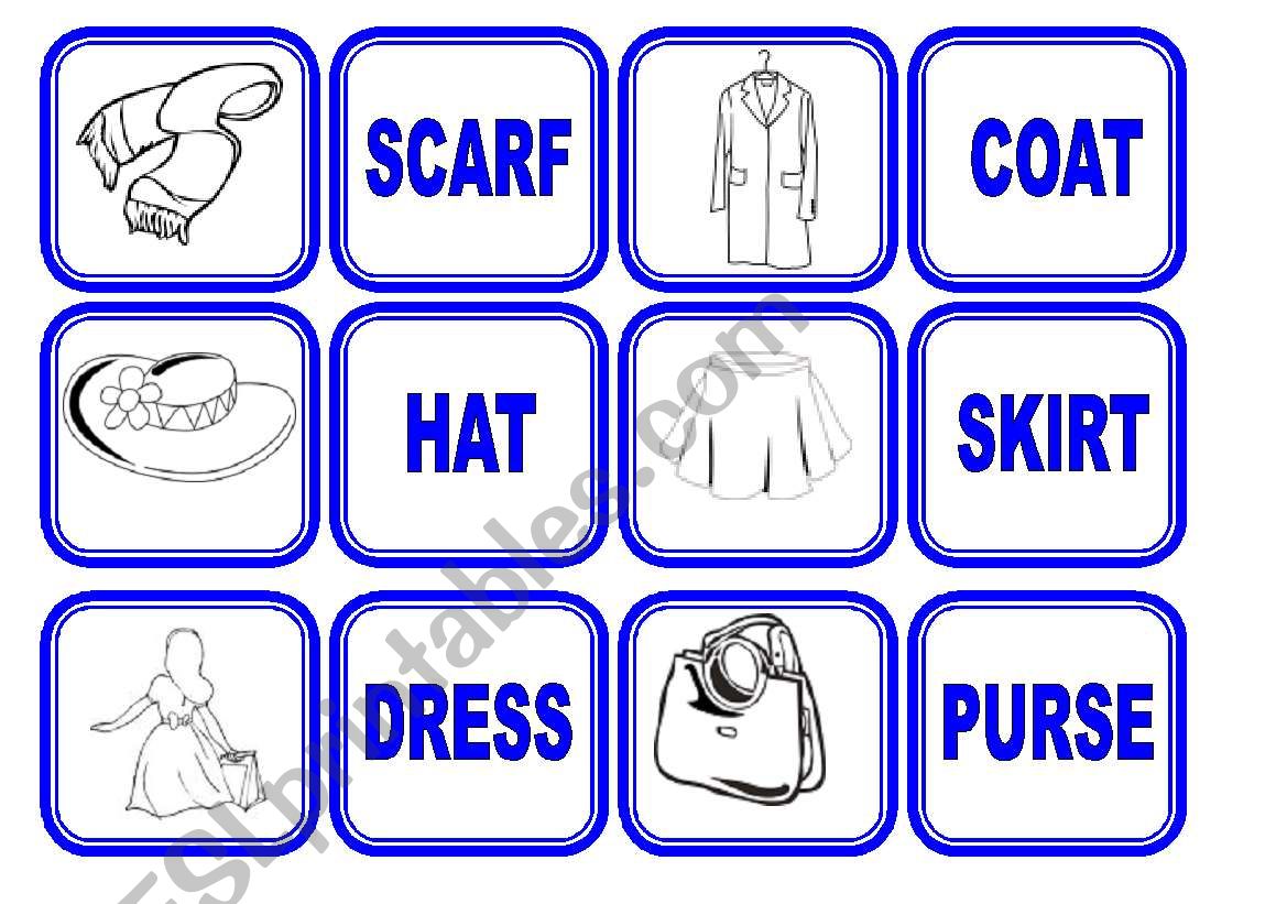 clothes worksheet