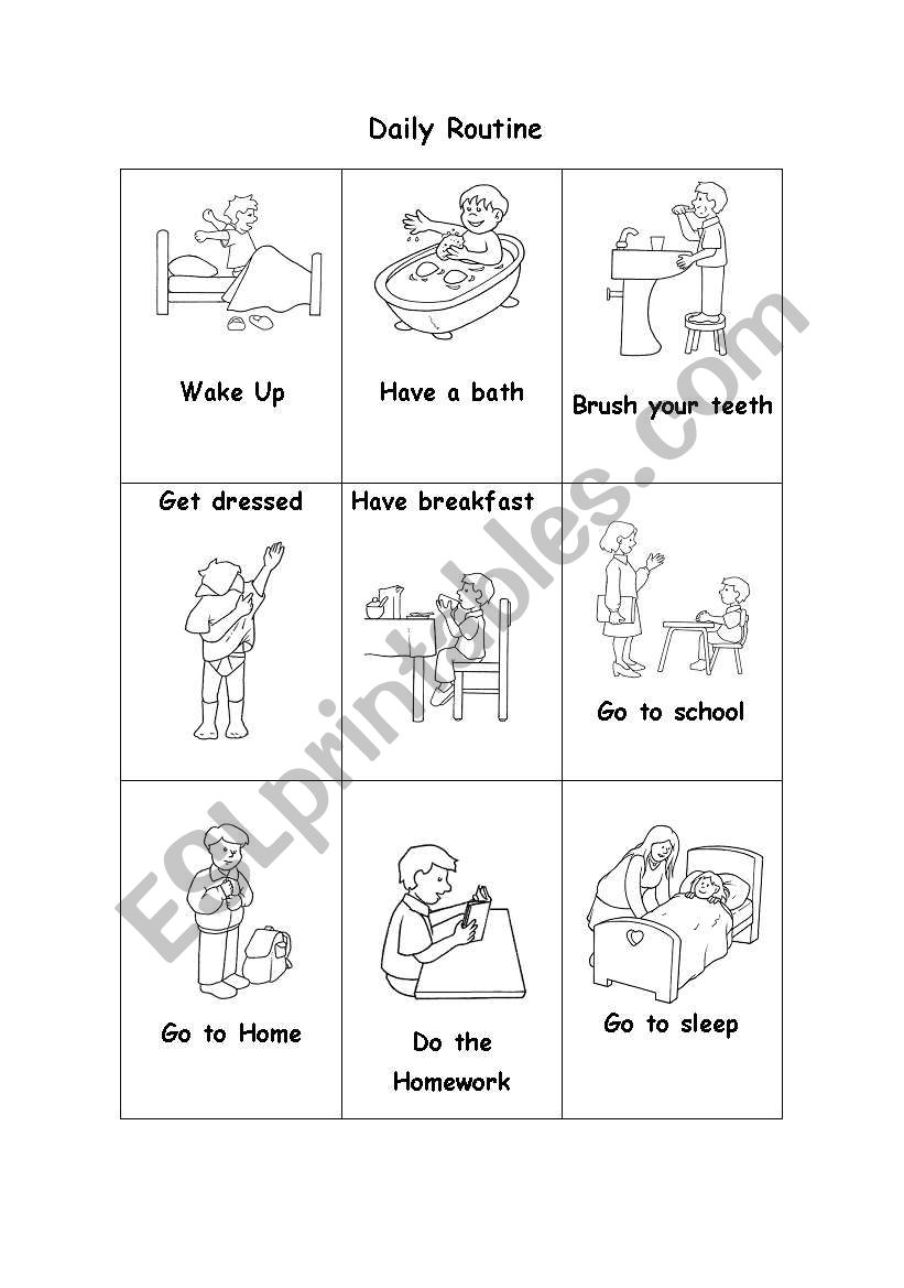 Daily Routine worksheet