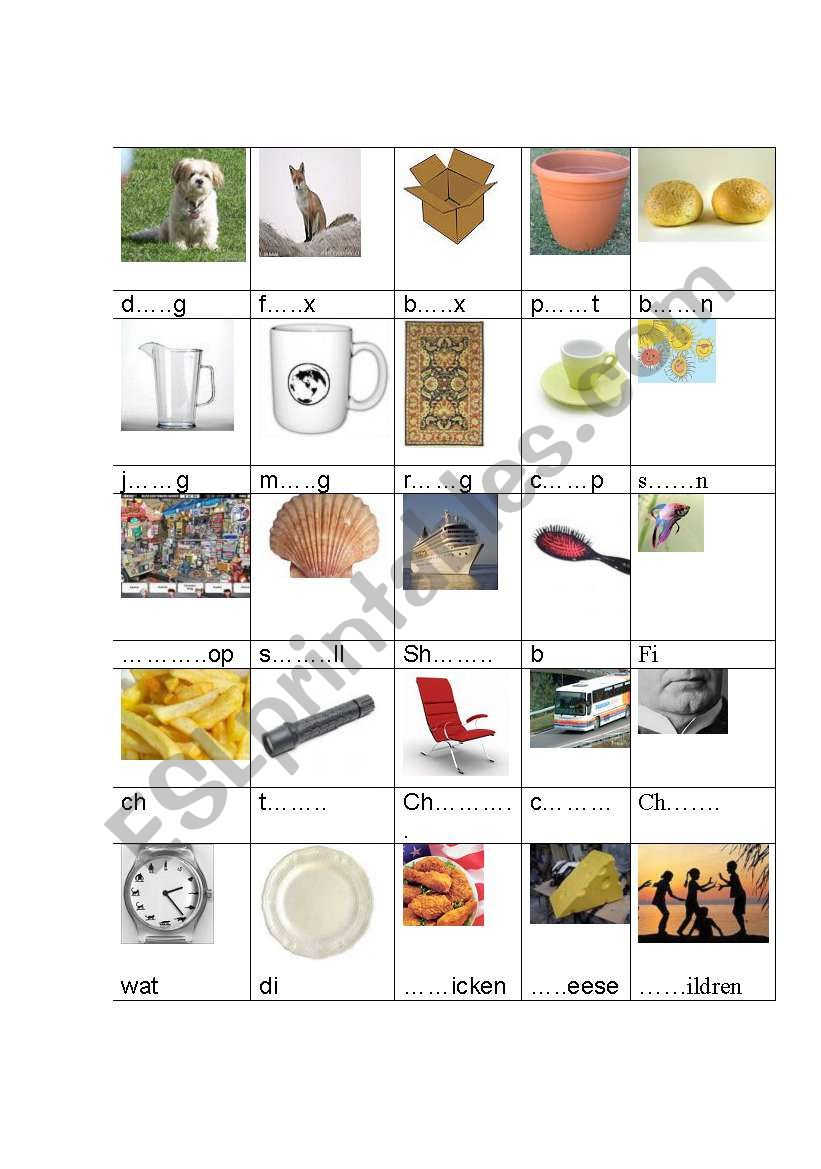 phonics worksheet