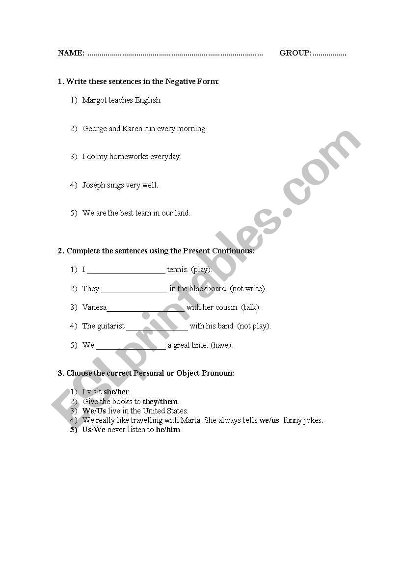 EXAM 2 ESO worksheet