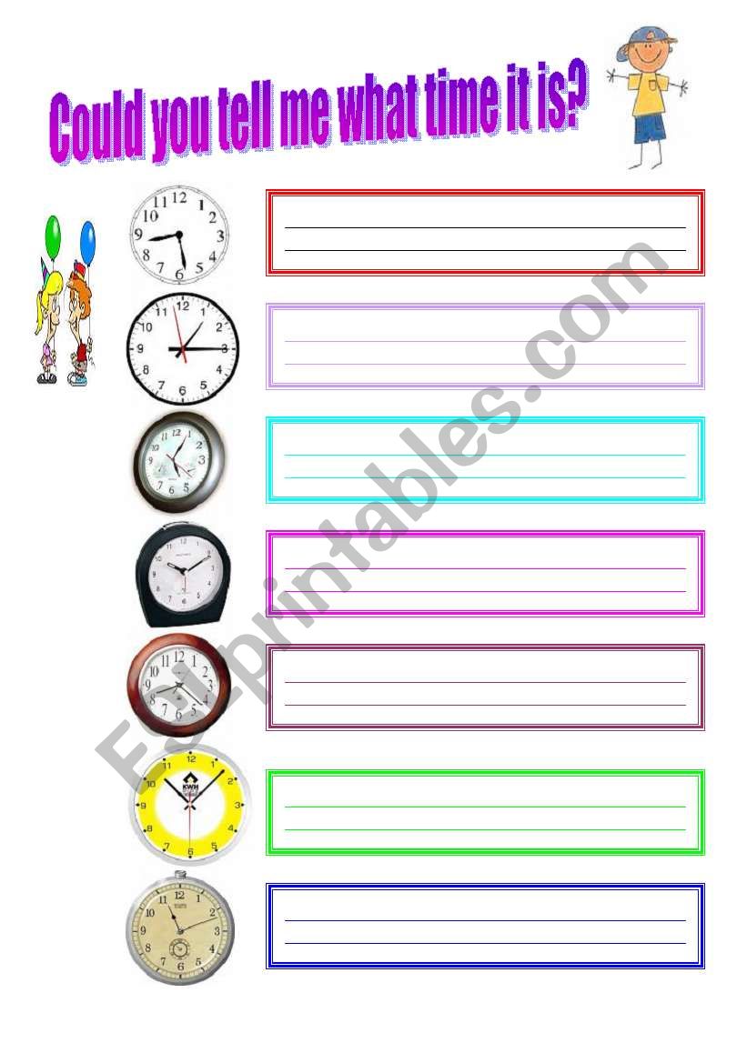 what time is it? worksheet