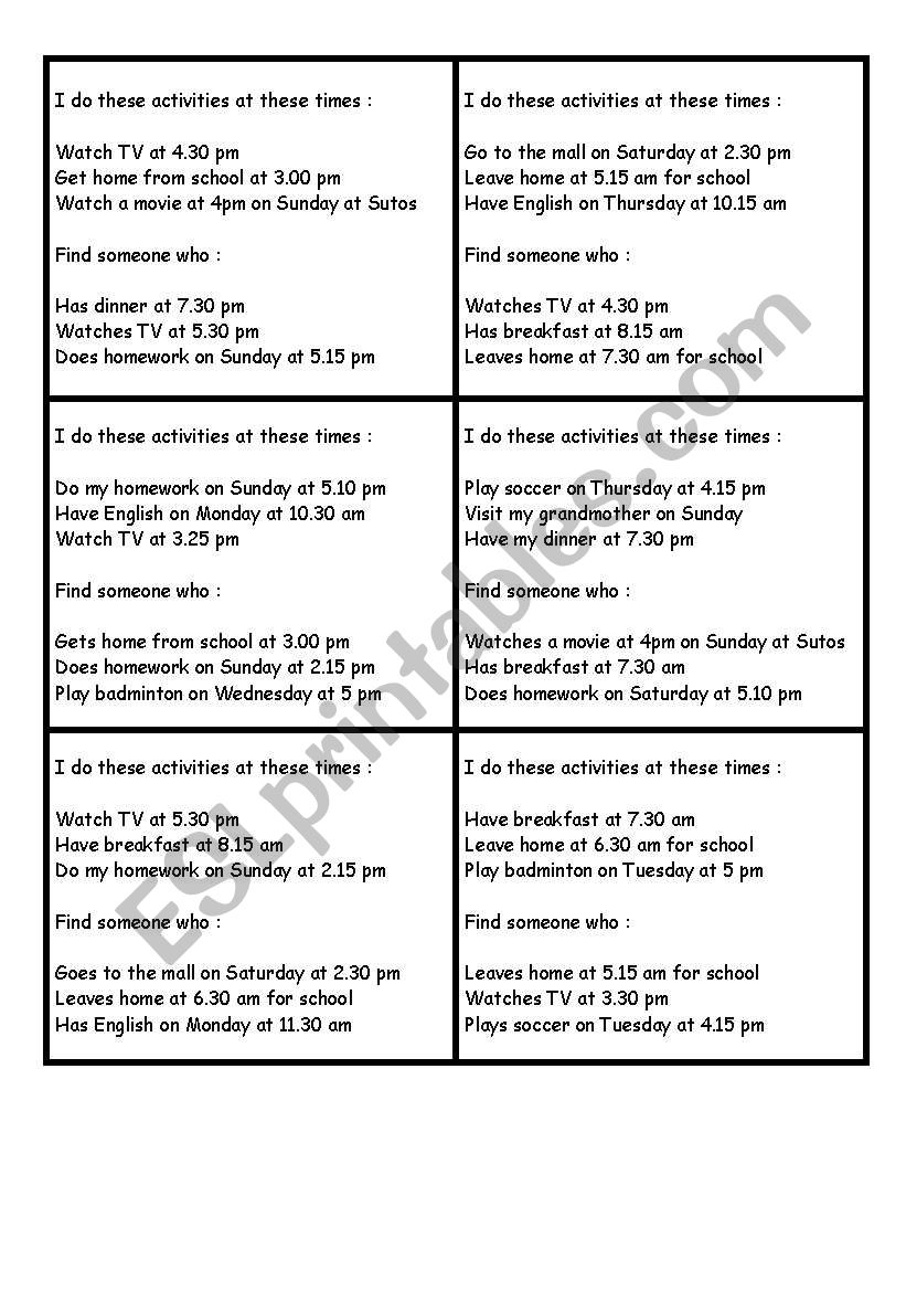 Mingle - find someone who.... worksheet