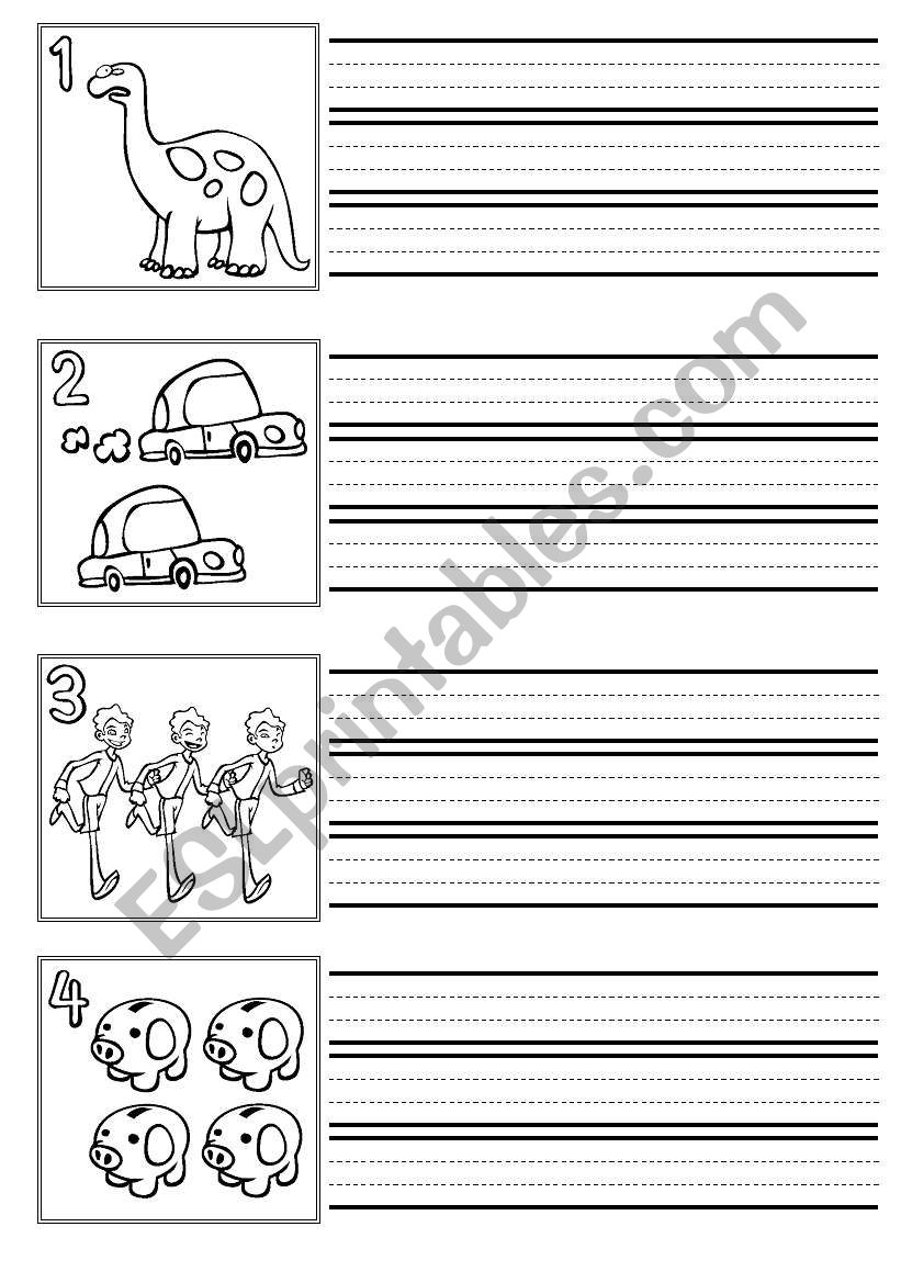 Numbers Handwriting practice worksheet
