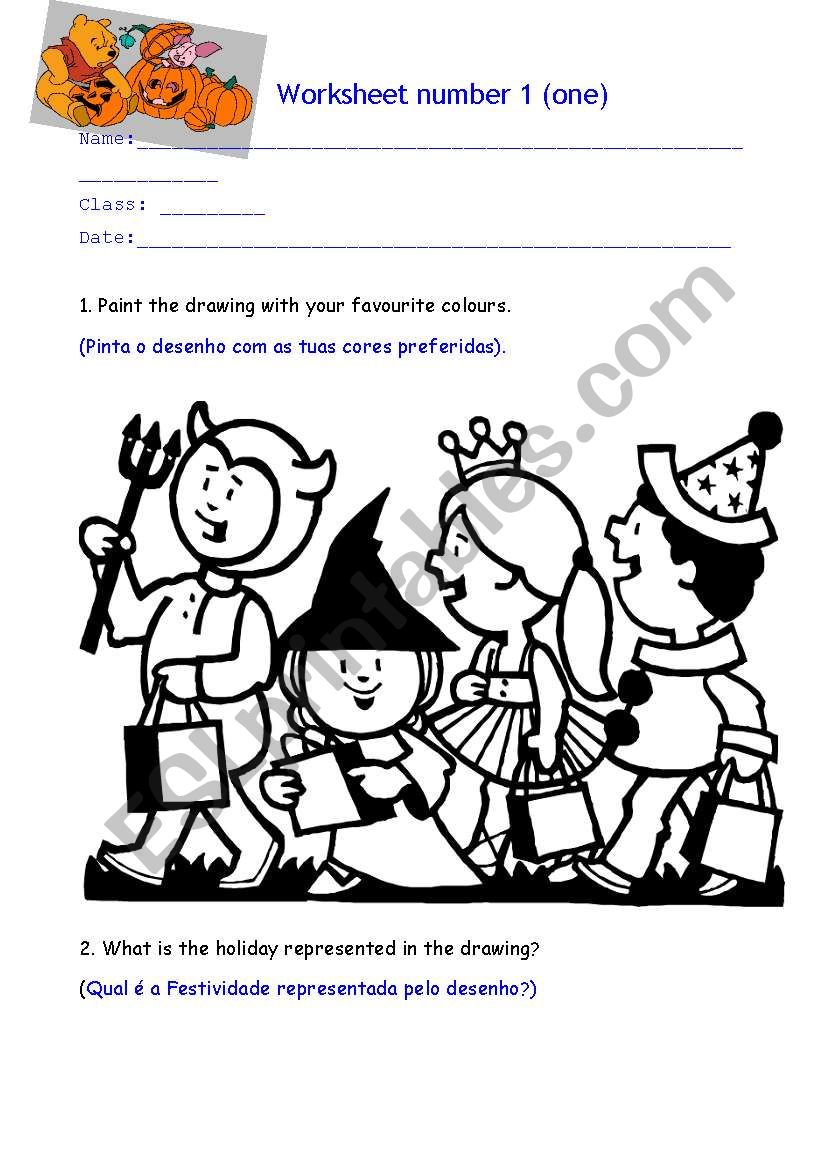 halloween activity worksheet