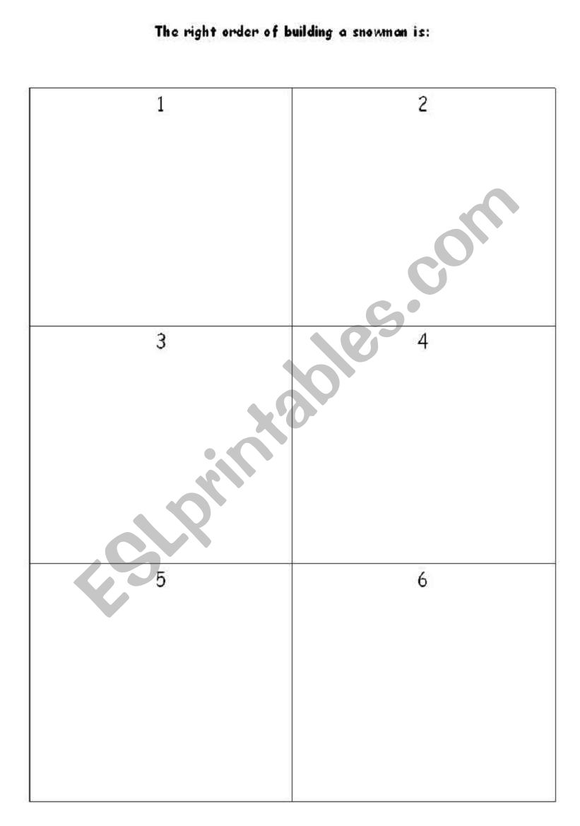 BUILDING A SNOWMAN: WHAT IS THE RIGHT ORDER? - 2