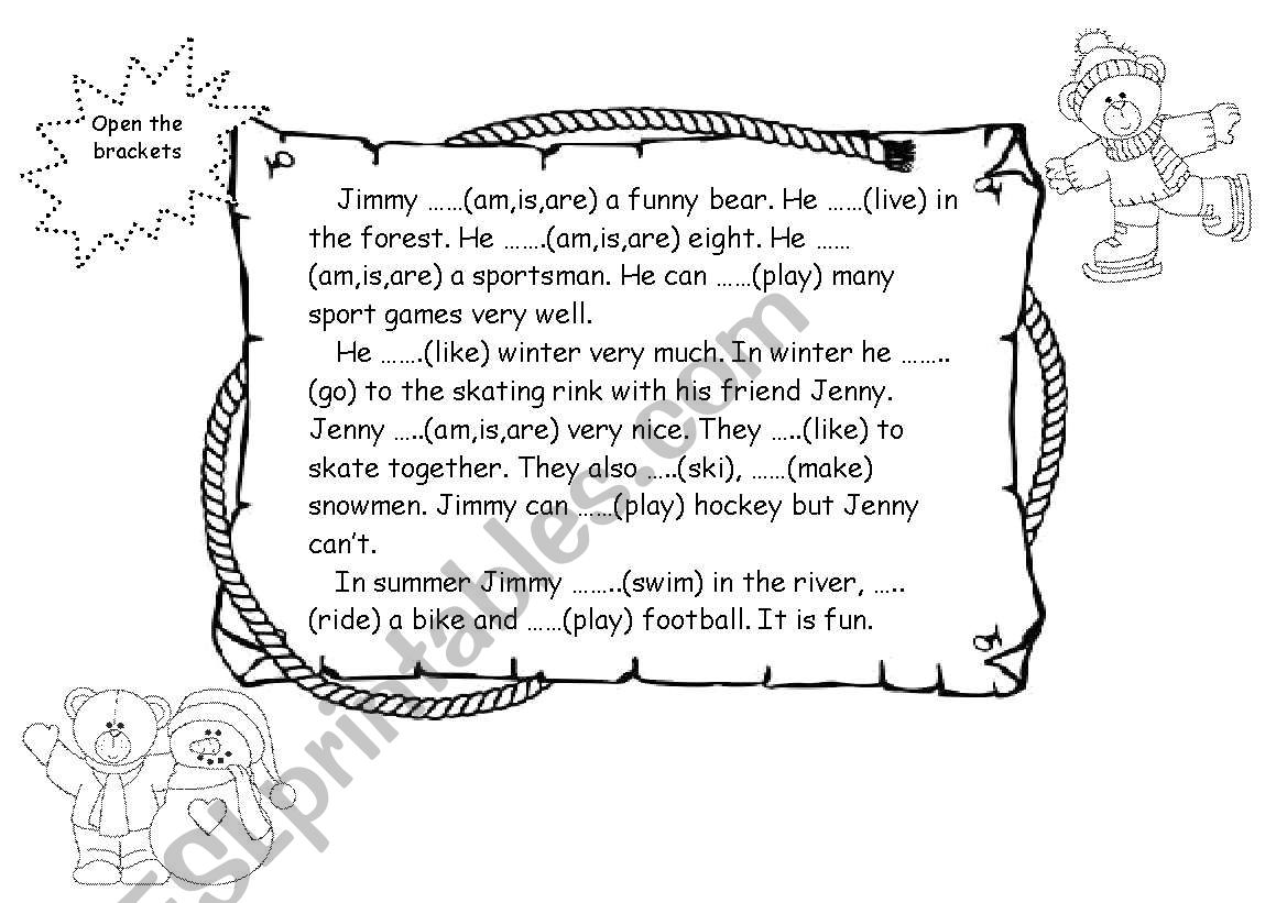 The story of two bears worksheet