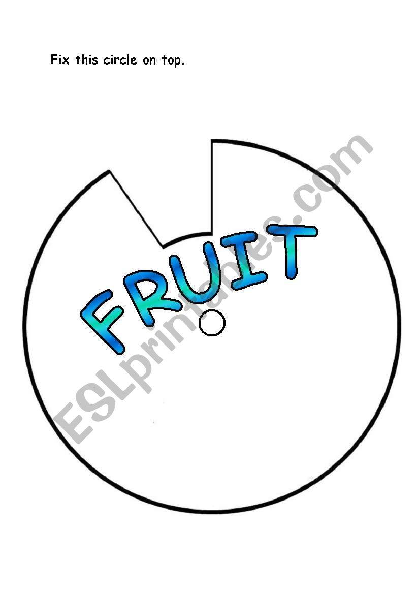 fruit spinner - ESL worksheet by fleur