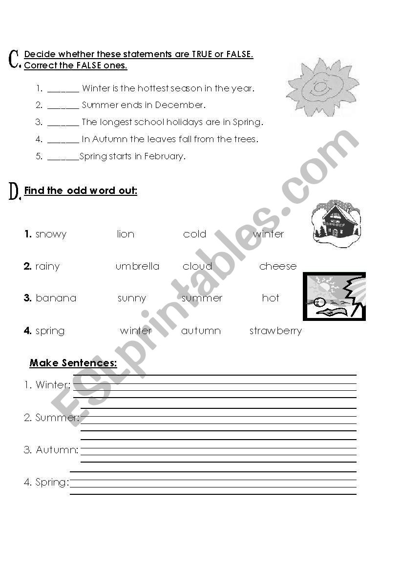 weather exercises worksheet