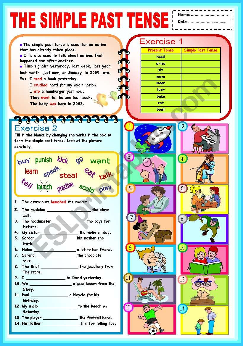 The Simple Past Tense ESL Worksheet By Ayrin