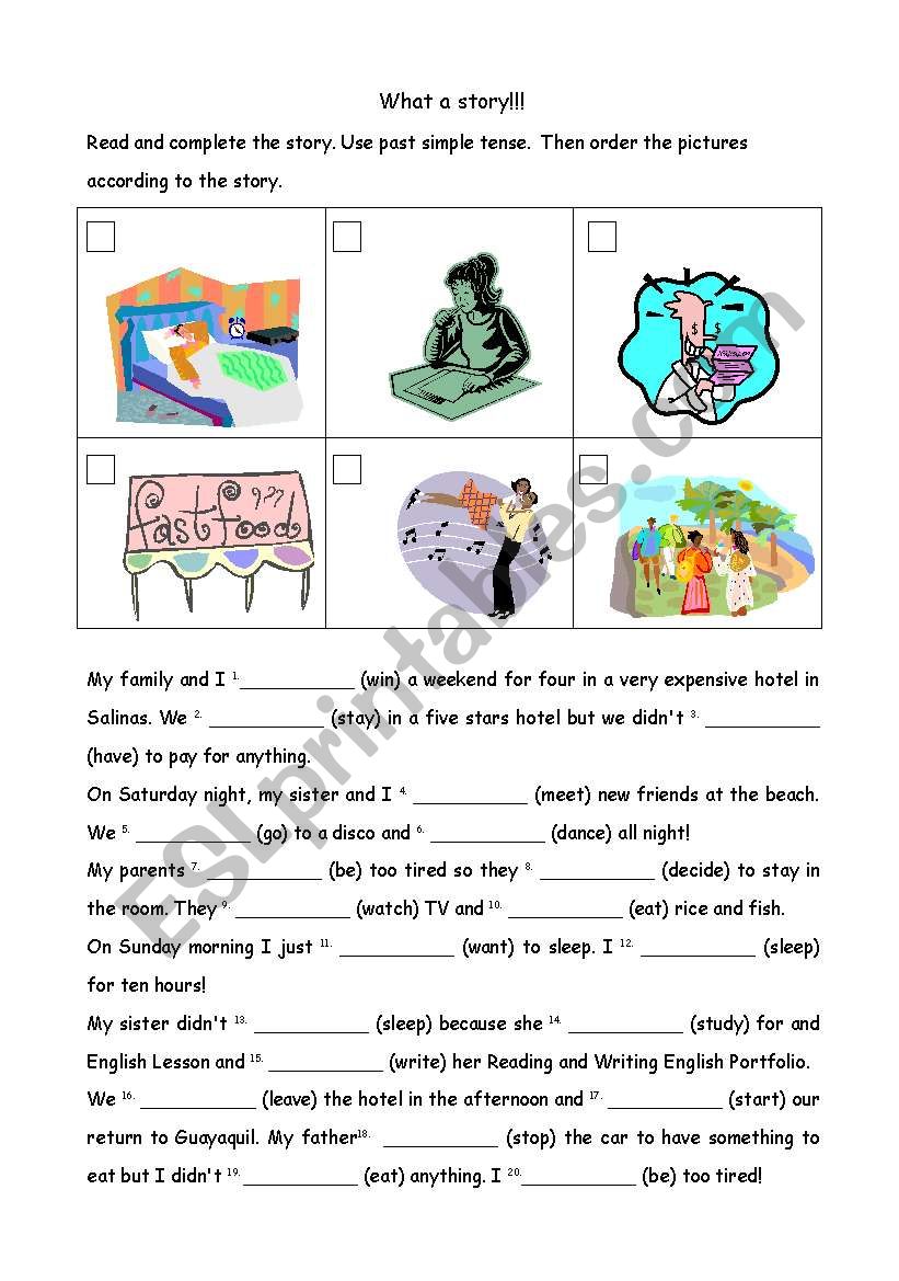 WHAT A STORY!!! worksheet