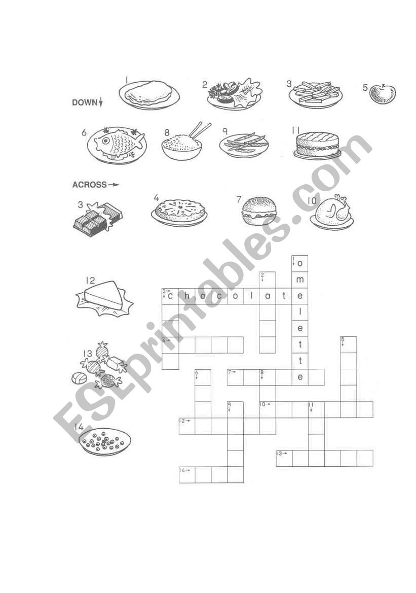 Food worksheet