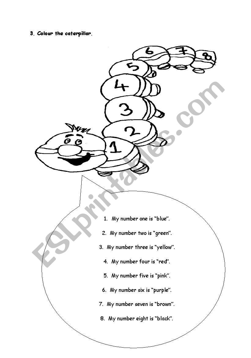 My Caterpillar and My Family worksheet