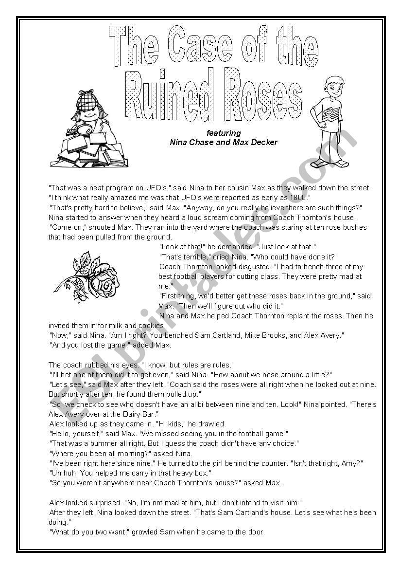The Case of the Ruined Roses (Mystery to Solve)