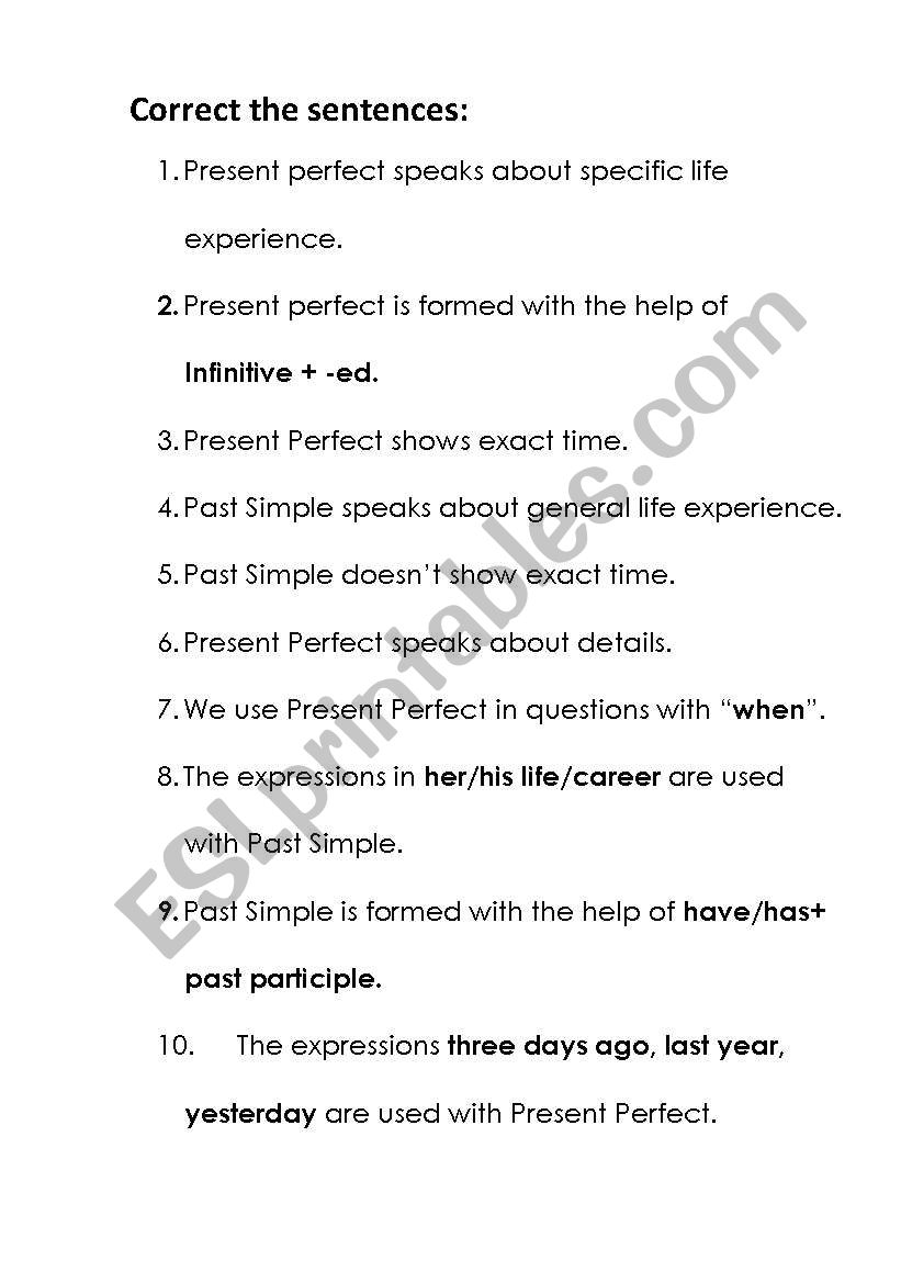 present perfect vs past simple