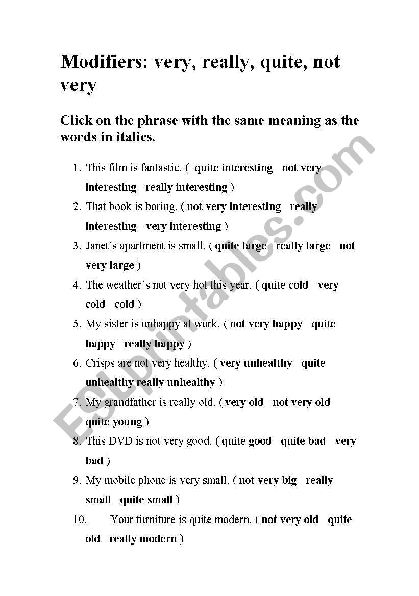 Number noun Modifiers Exercises Tawana Foltz s English Worksheets