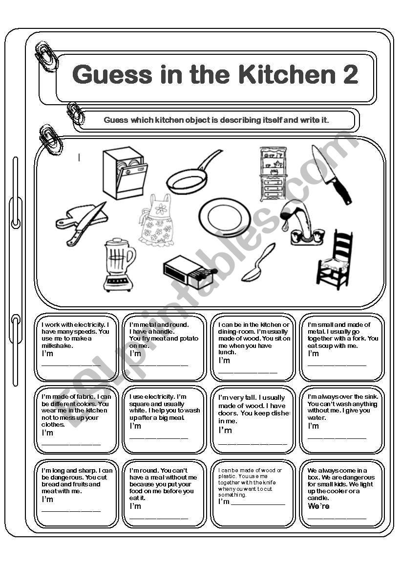 kitchen Things 2 (10.07.09) - ESL worksheet by manuelanunes3