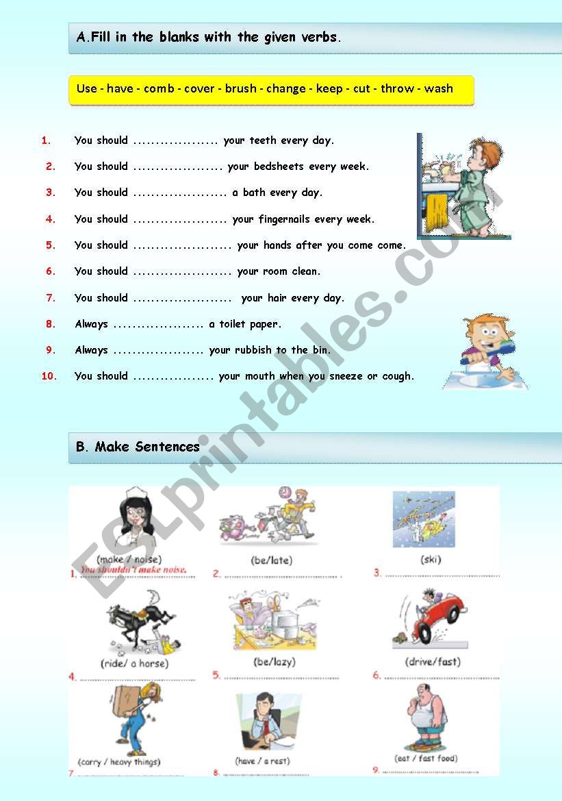 shuld worksheet