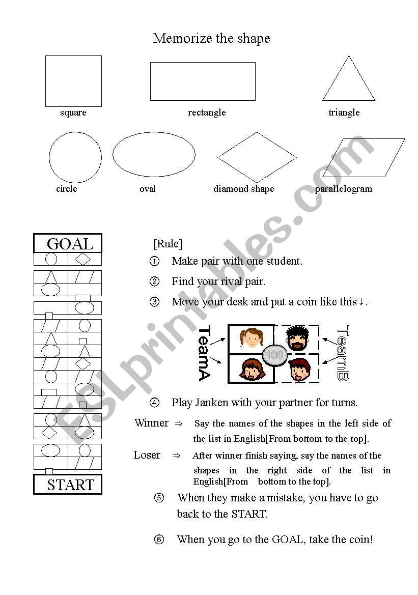 Shapes worksheet