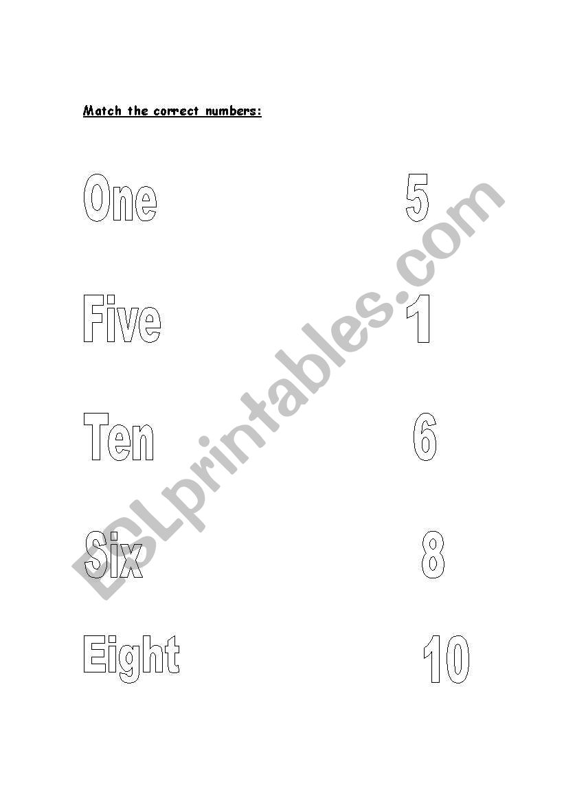 Number Words and Digits worksheet