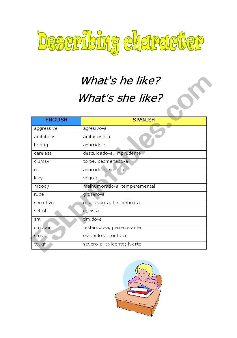 english-worksheets-describing-character