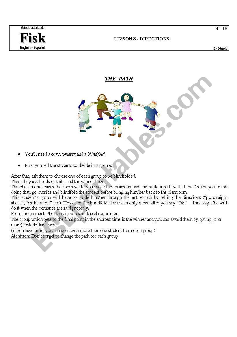 teaching directions worksheet