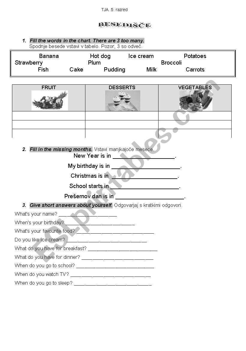 test your knowledge worksheet