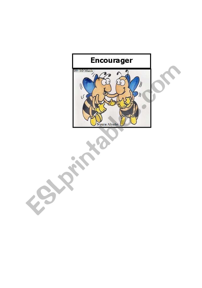 cooperative learning roles encourager