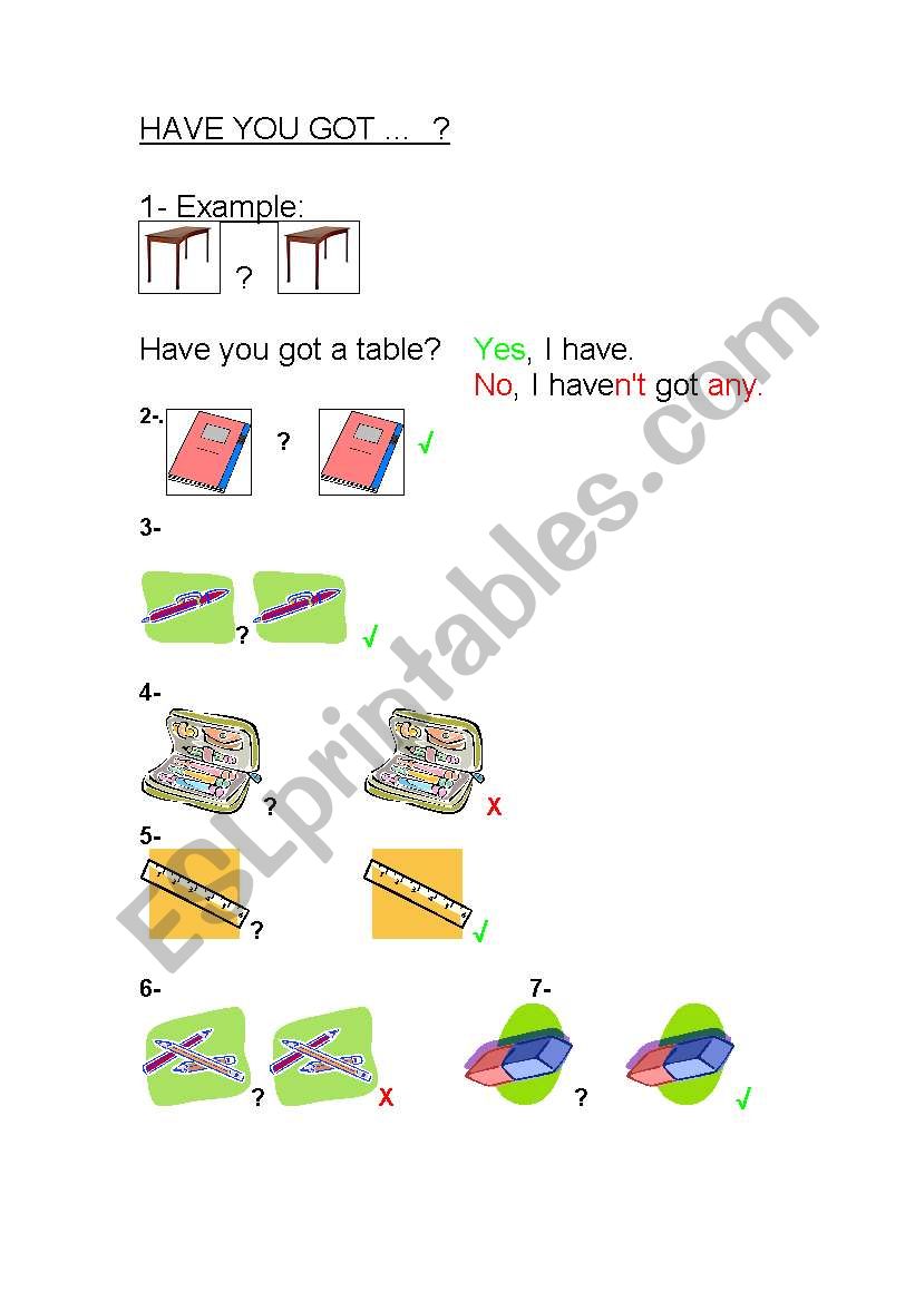 Classroom objects worksheet