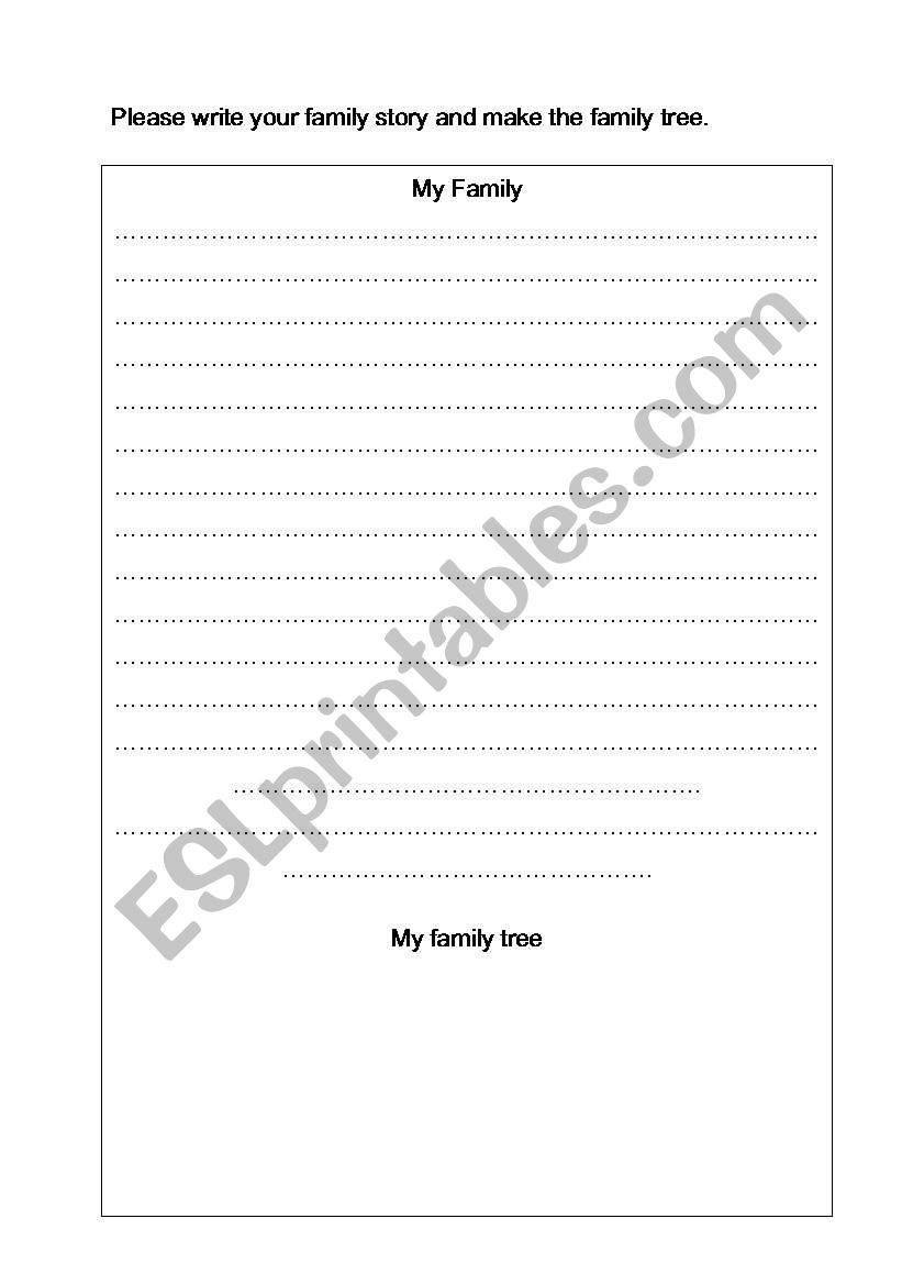 Family worksheet