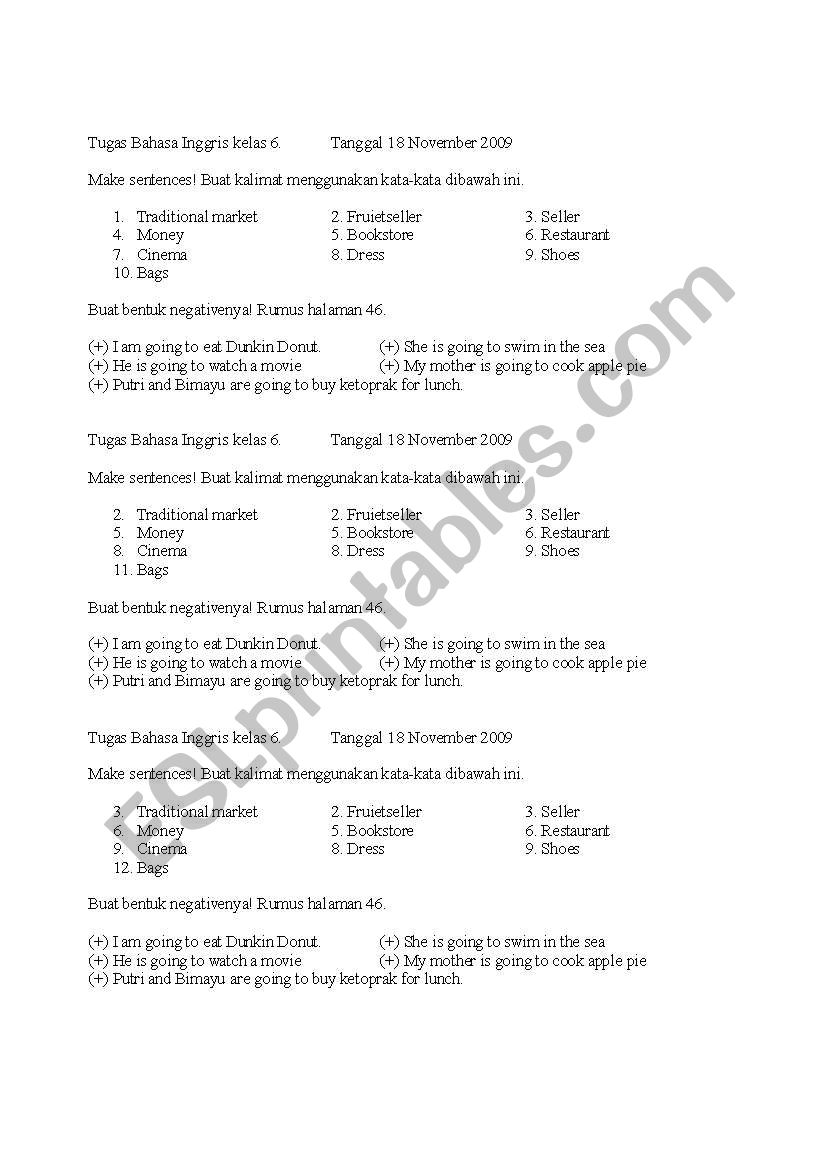 english test kelas 5 worksheet