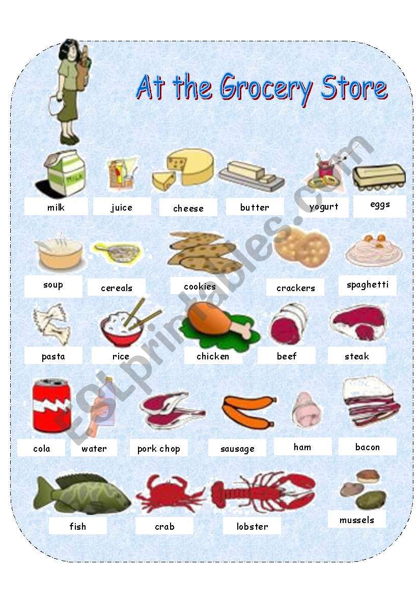 Free Printable Grocery Shopping Worksheets