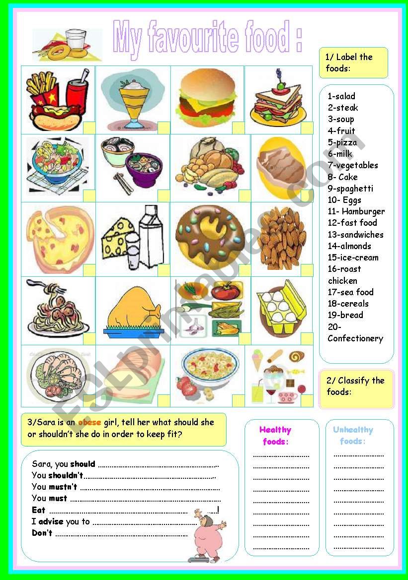 My Favorite Food Journal Page Worksheets 99worksheets - vrogue.co