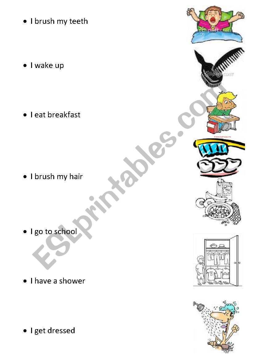 morning routine worksheet