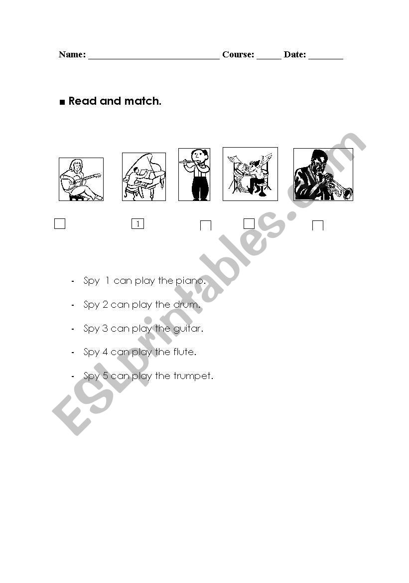 What can you do? worksheet