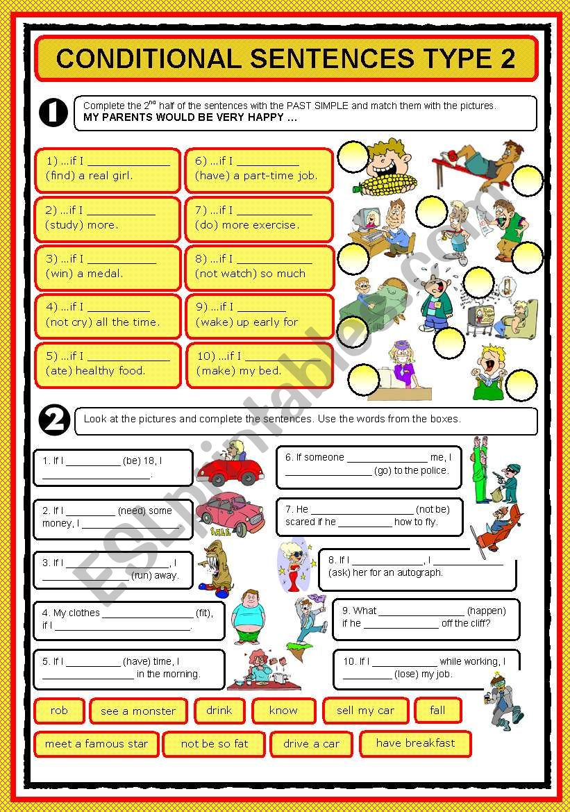 IF CLAUSES TYPE 2 ESL Worksheet By Cagreis