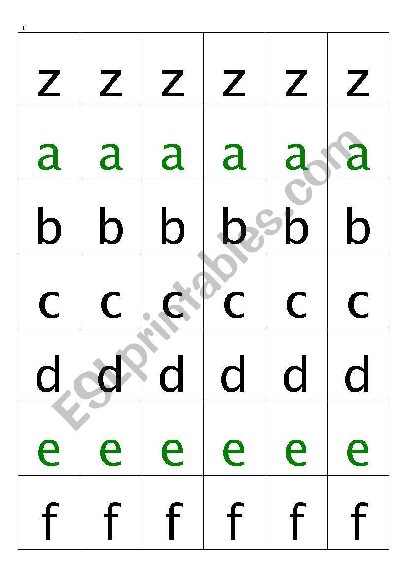 English Worksheets Alphabet Letter Tiles
