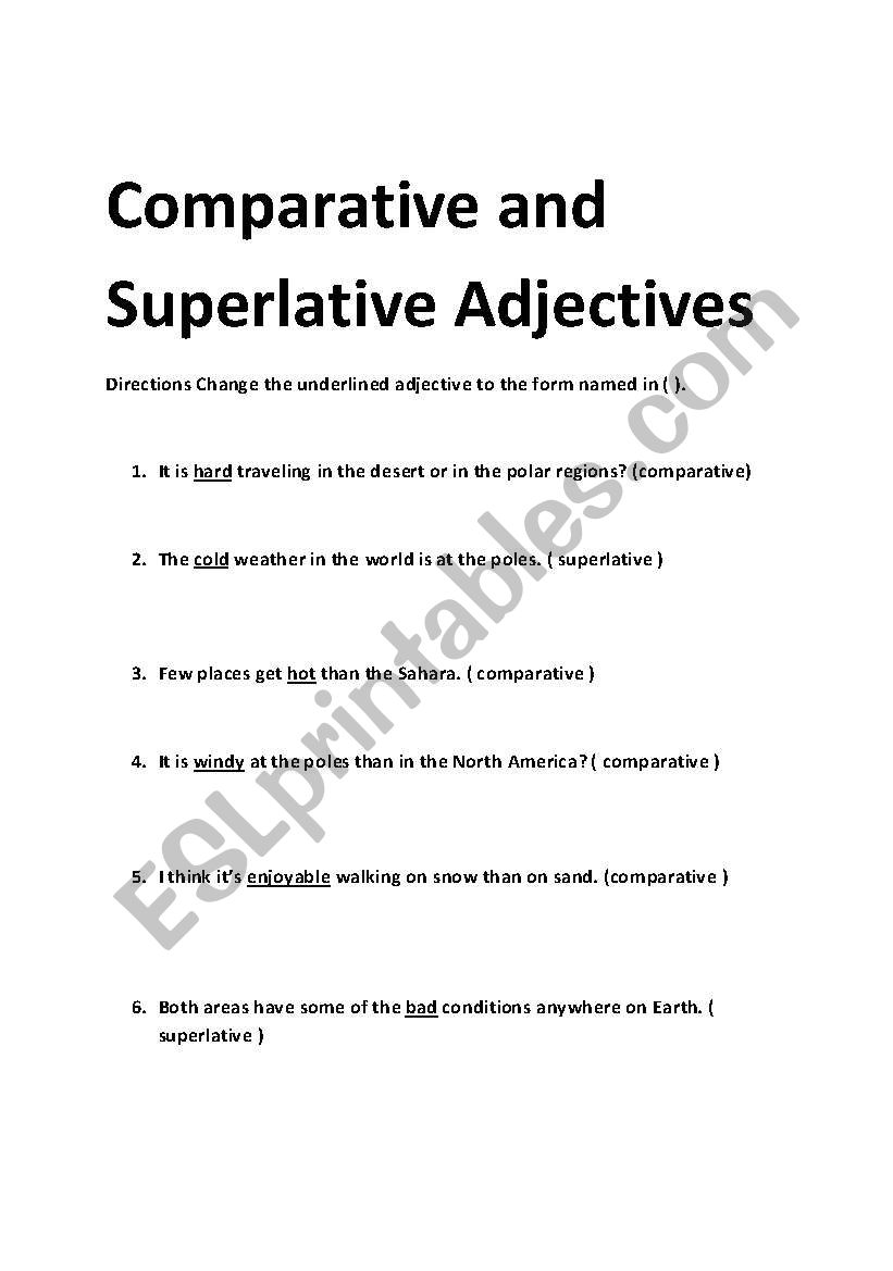 Comparative and Superlative Adjectives