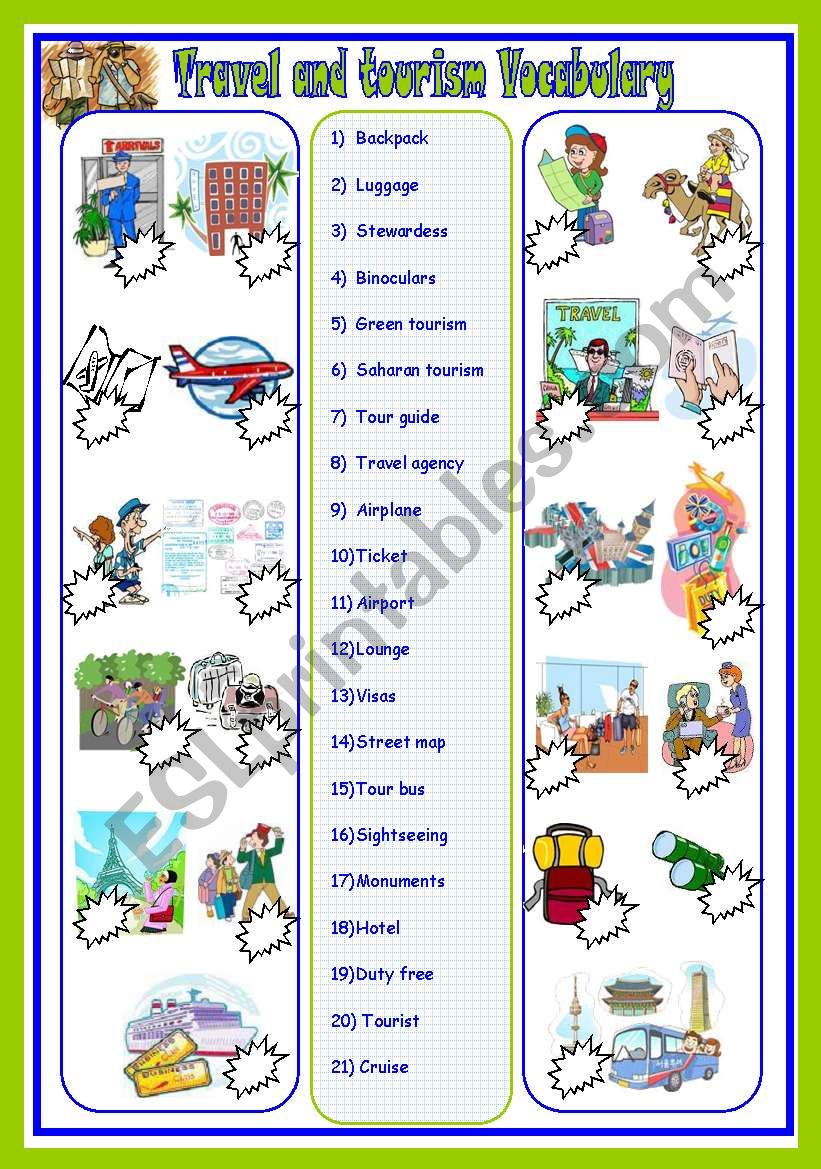 travel vocabulary english pdf