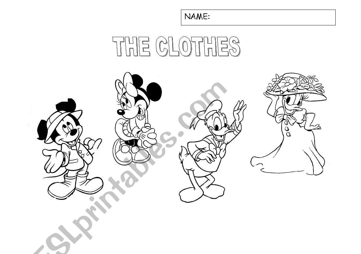 The clothes (Disney) worksheet